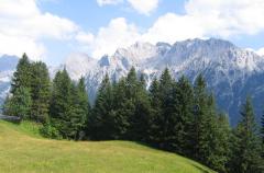 Blick vom Kranzberg auf das Karwendelmassiv