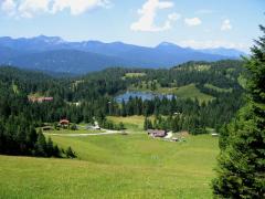 Blick vom Barfußwanderweg auf den Wildensee