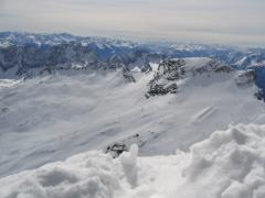 Blick von der Zugspitze auf das Zugspitzplatt